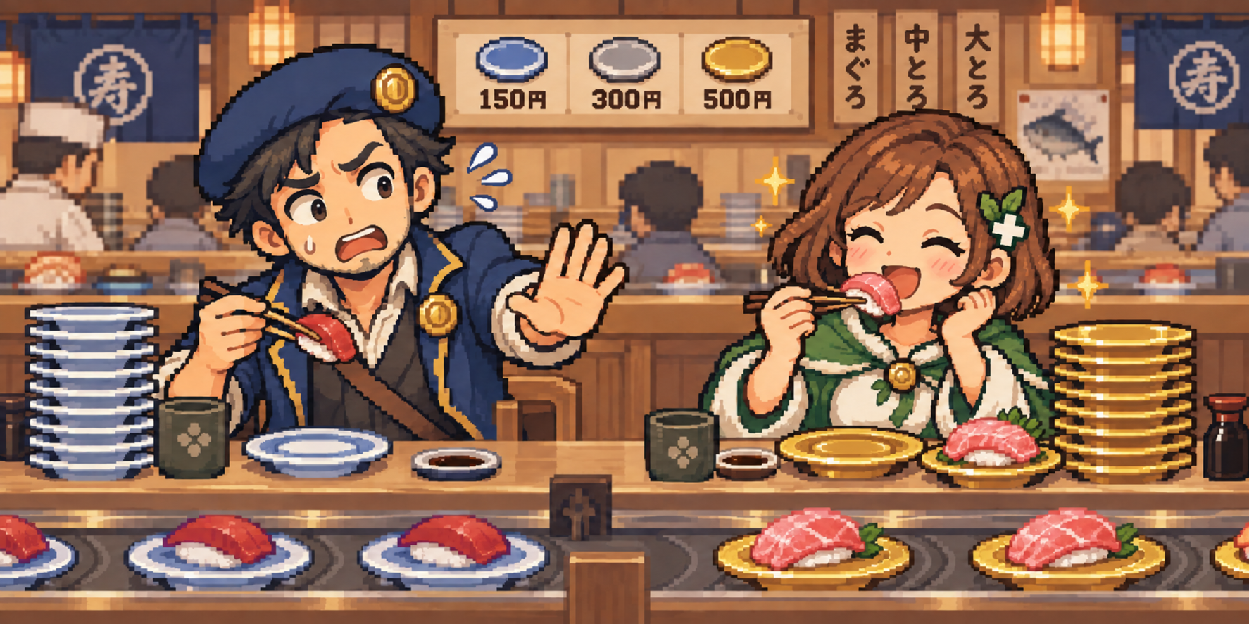 刺身用マグロの食材紹介イラスト