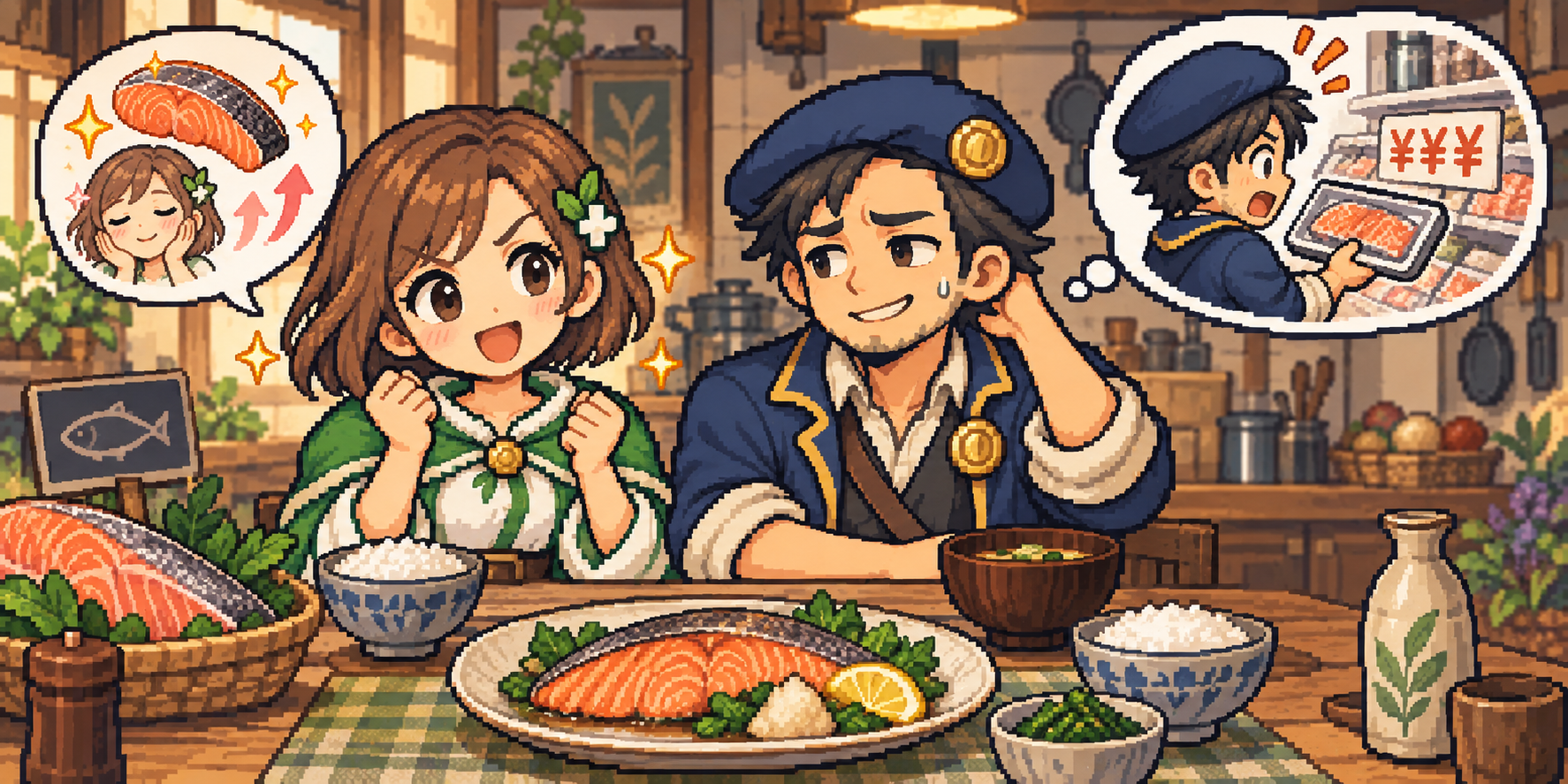 生鮭の食材紹介イラスト