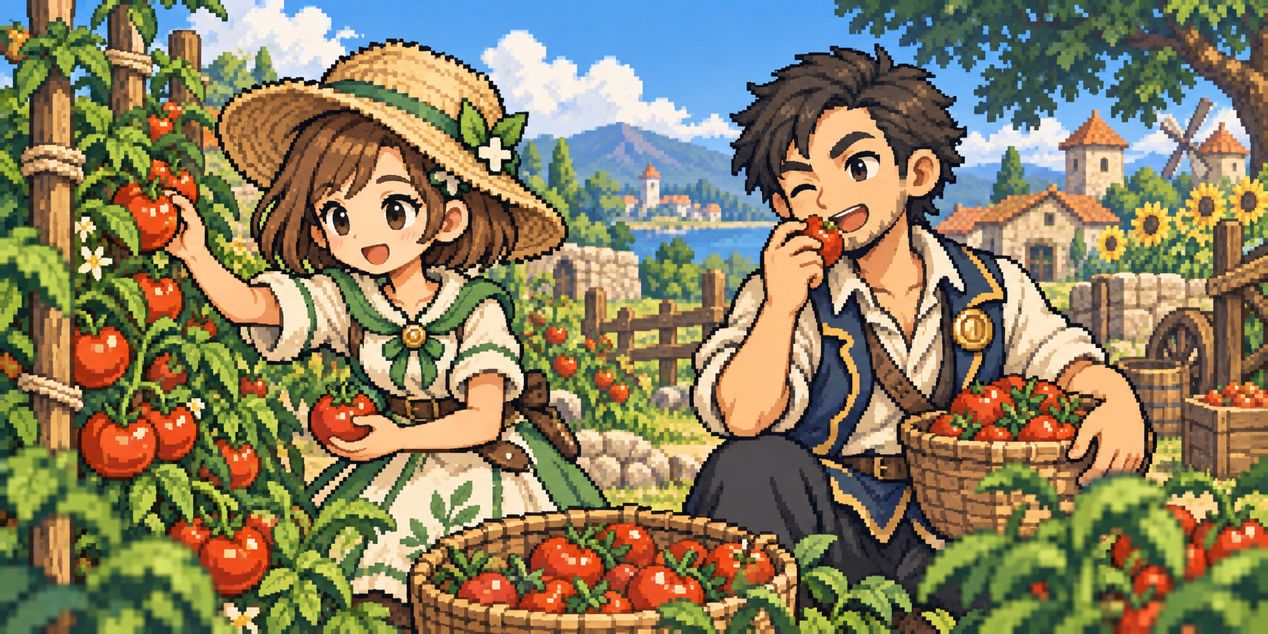 トマトの食材紹介イラスト