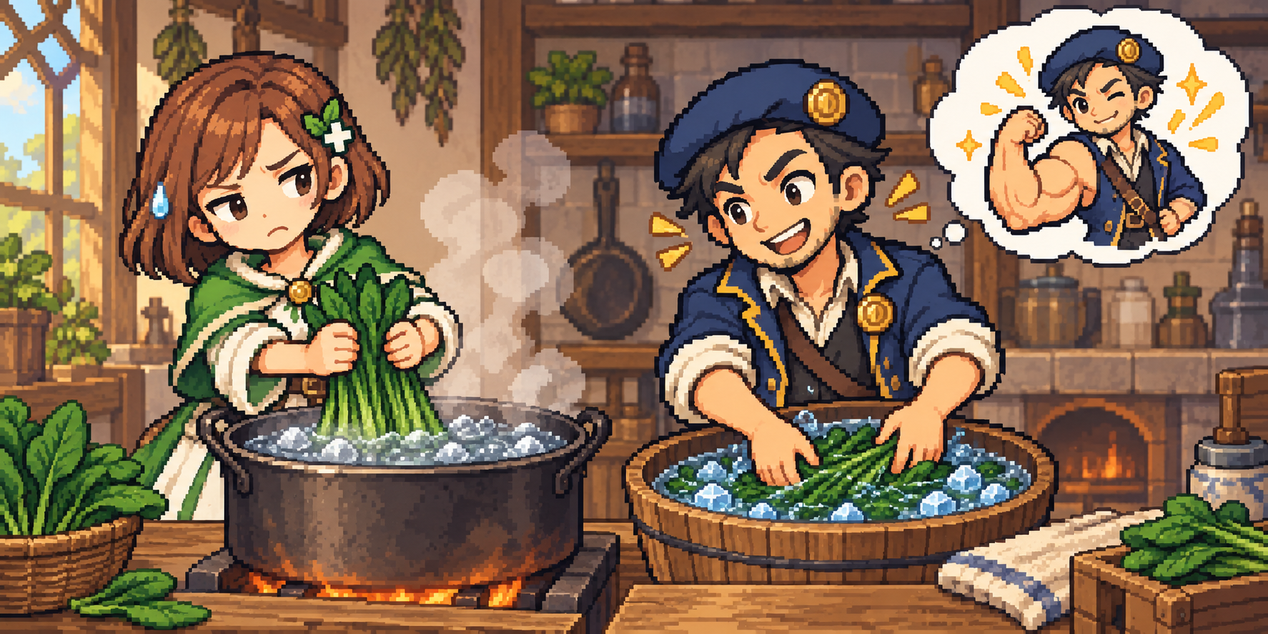 生ほうれん草の食材紹介イラスト