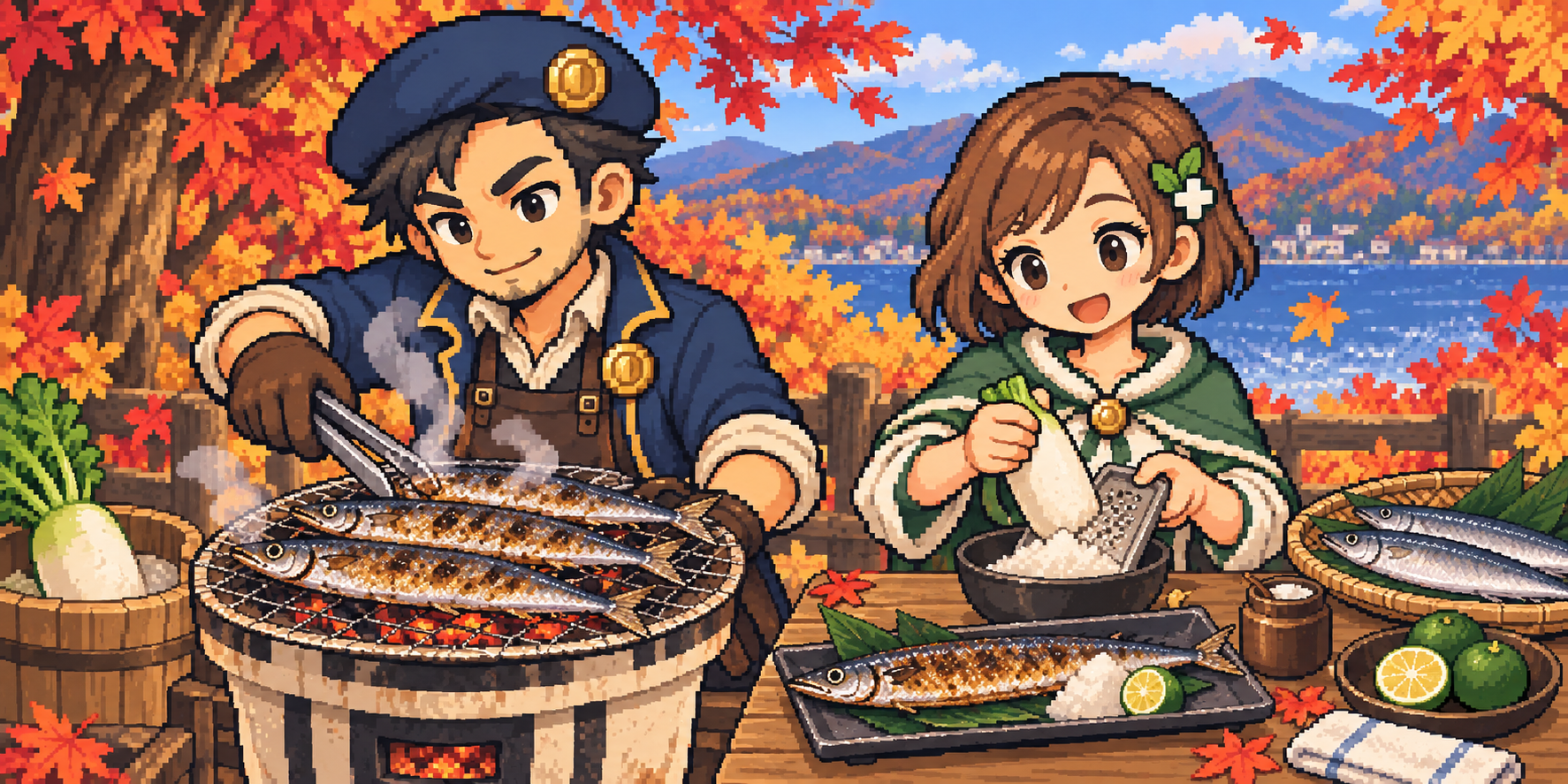 サンマの食材紹介イラスト