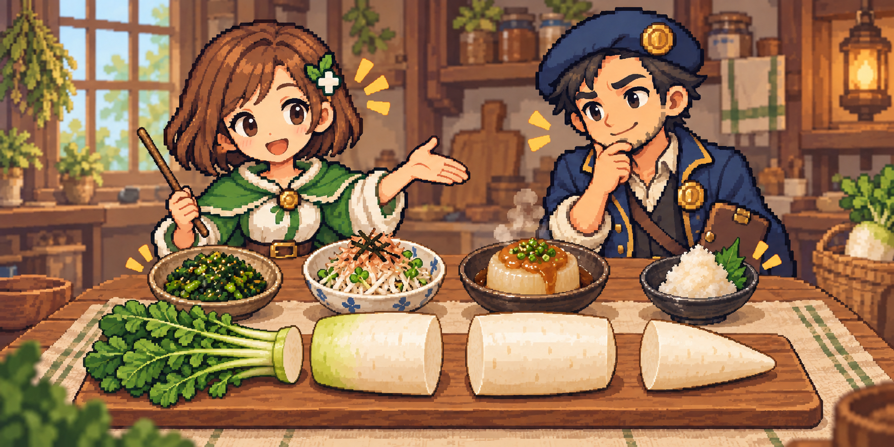 大根の食材紹介イラスト