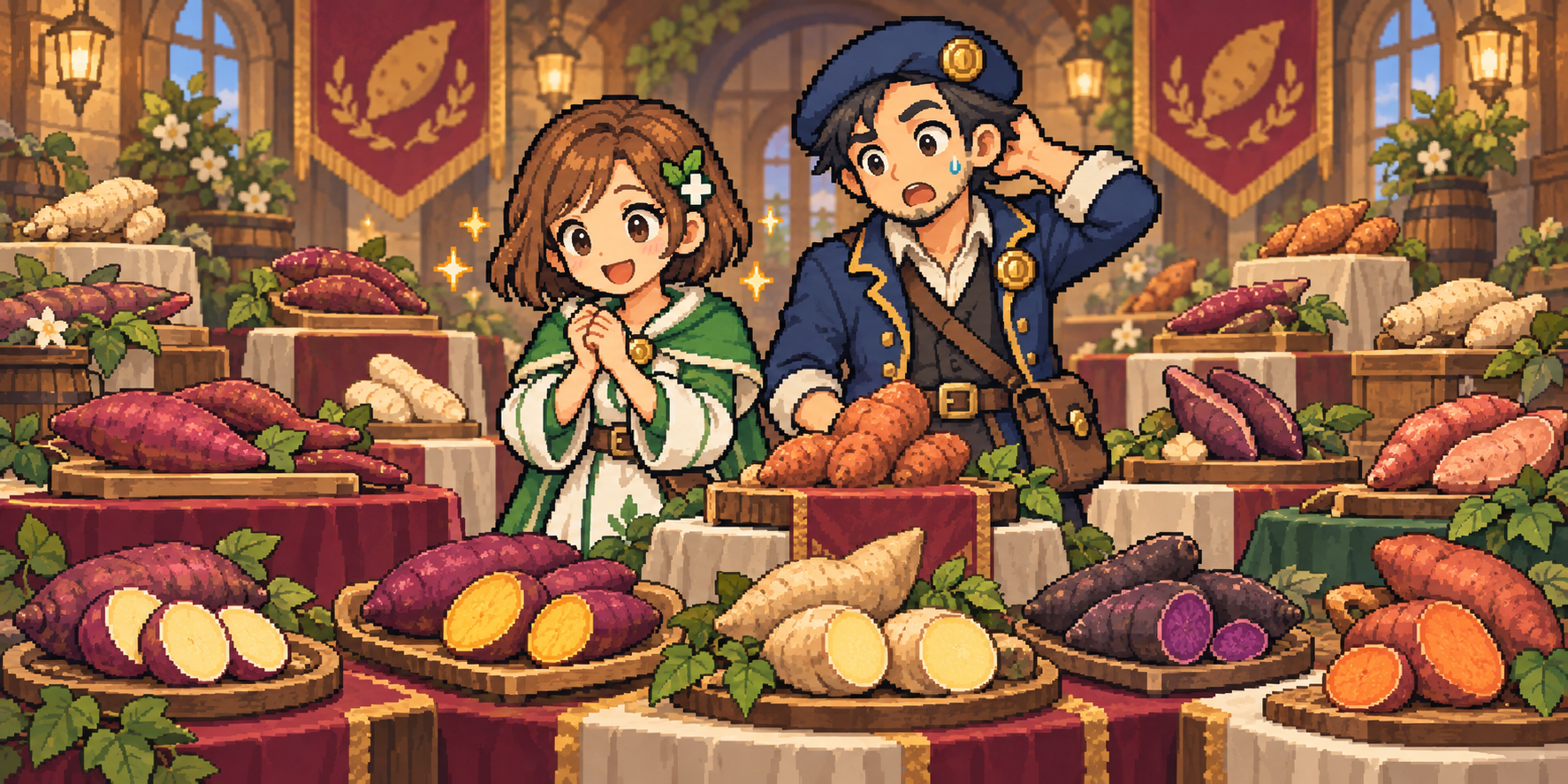 生さつまいもの食材紹介イラスト