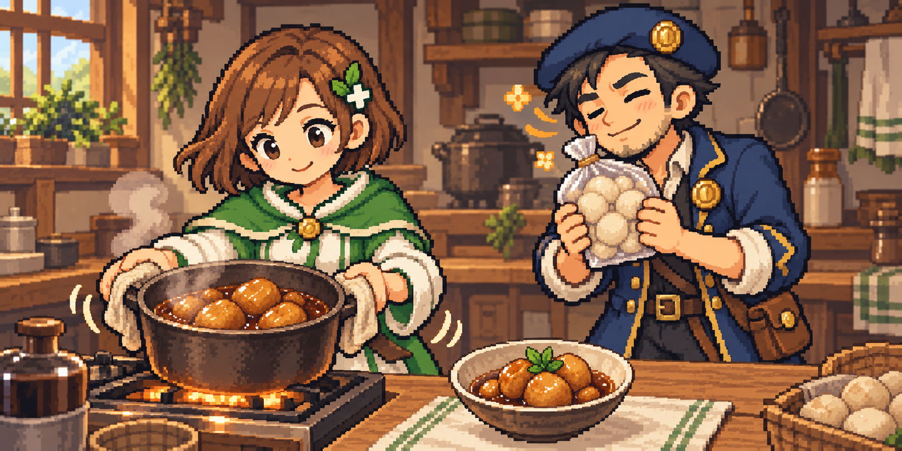水煮里芋の食材紹介イラスト