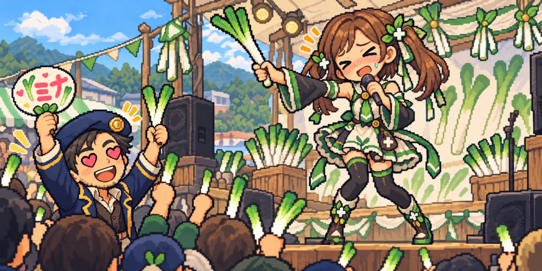 白ネギの食材紹介イラスト