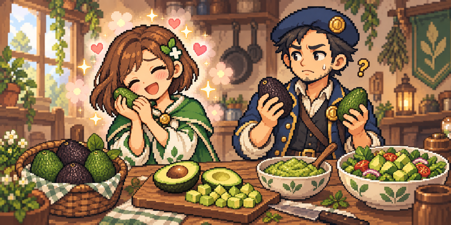 アボカドの食材紹介イラスト