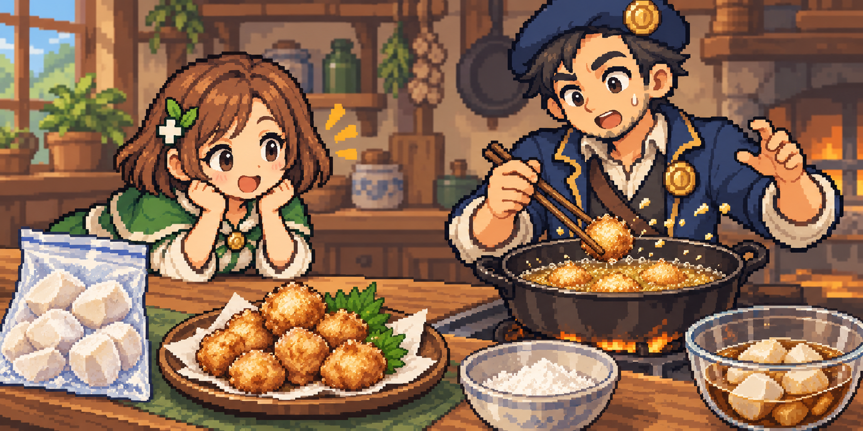 冷凍里芋の食材紹介イラスト