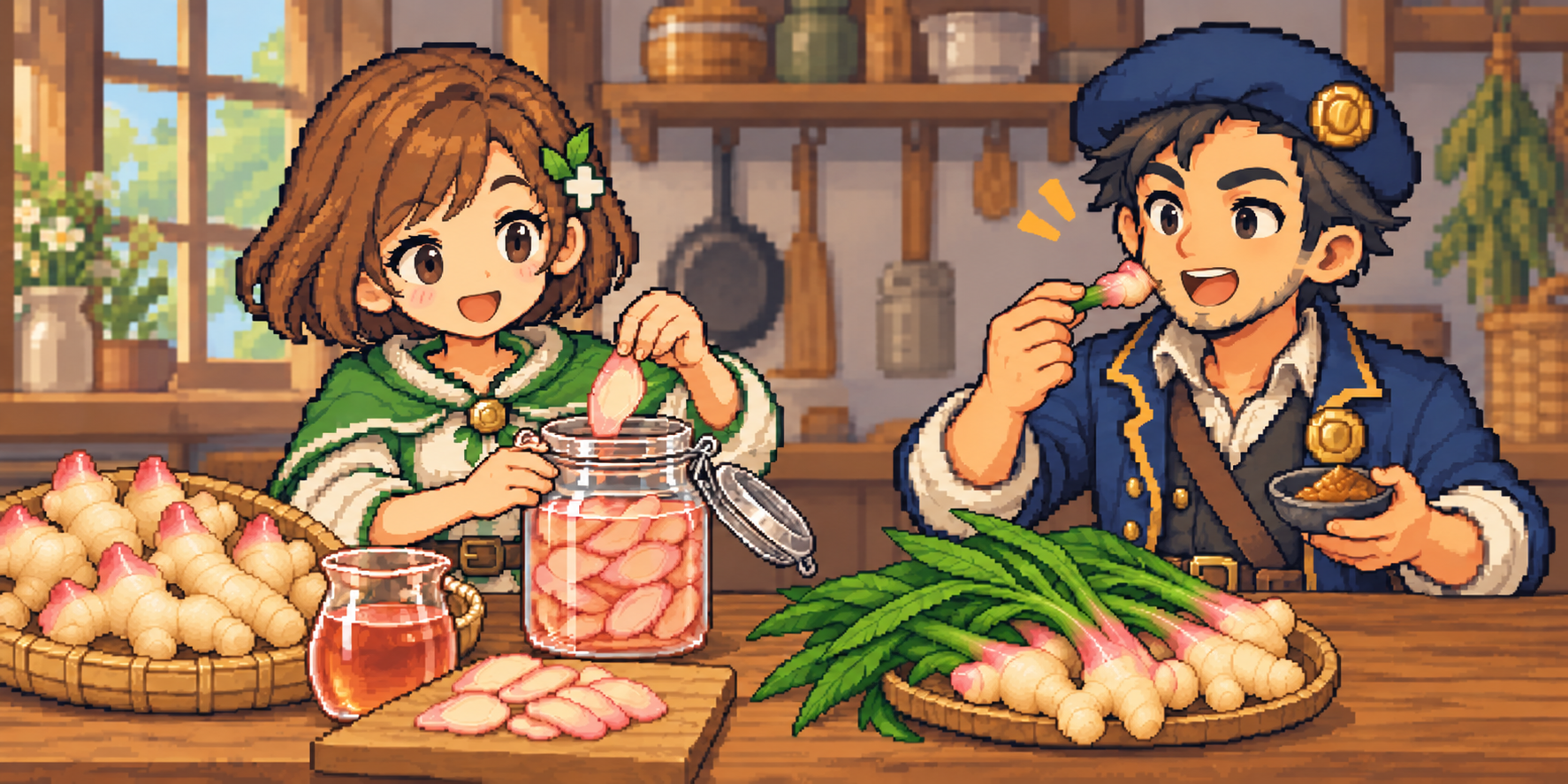 新しょうがの食材紹介イラスト
