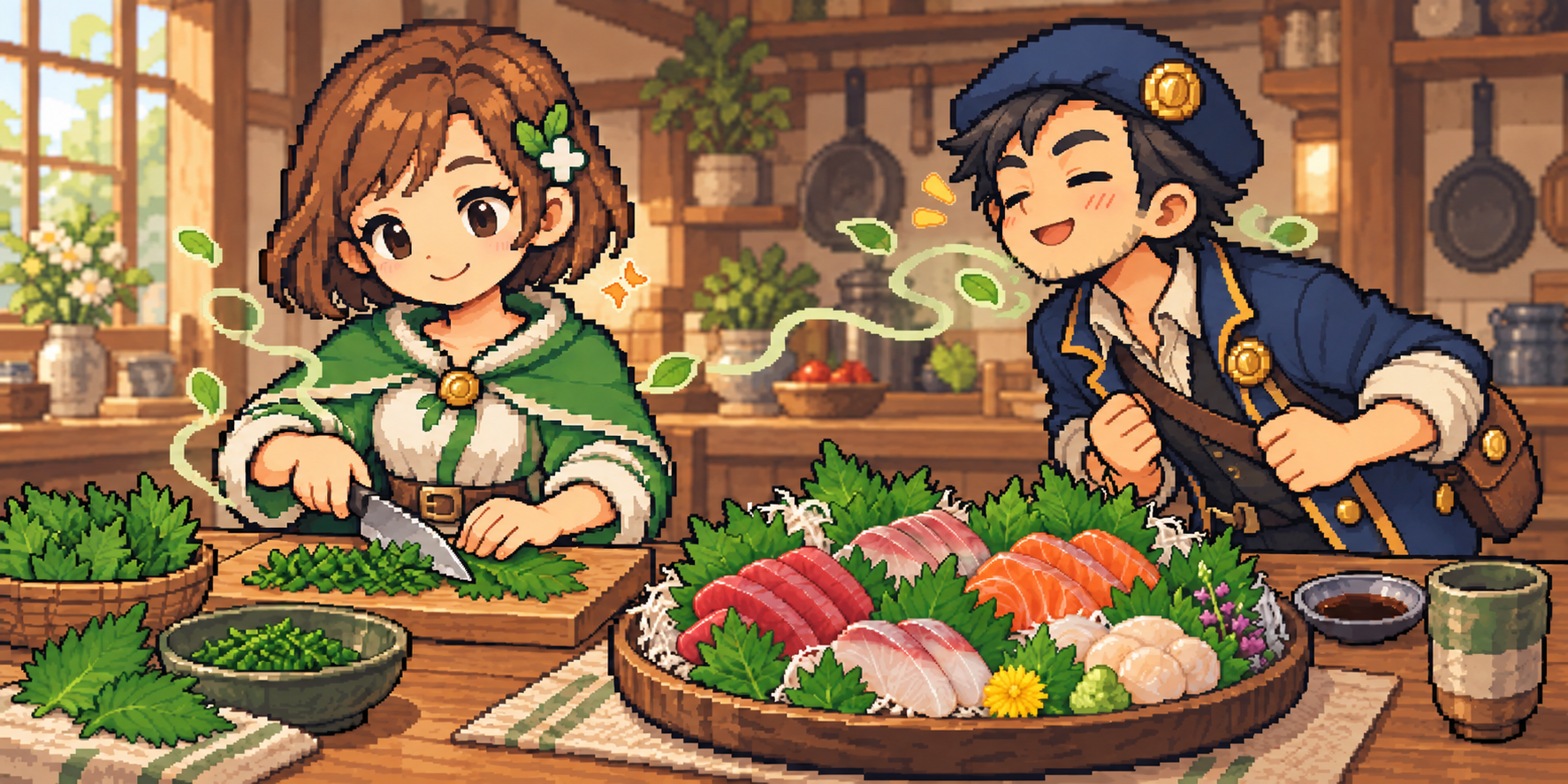 大葉の食材紹介イラスト