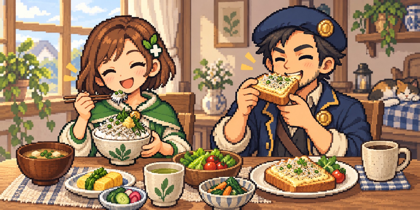 釜揚げしらすの食材紹介イラスト
