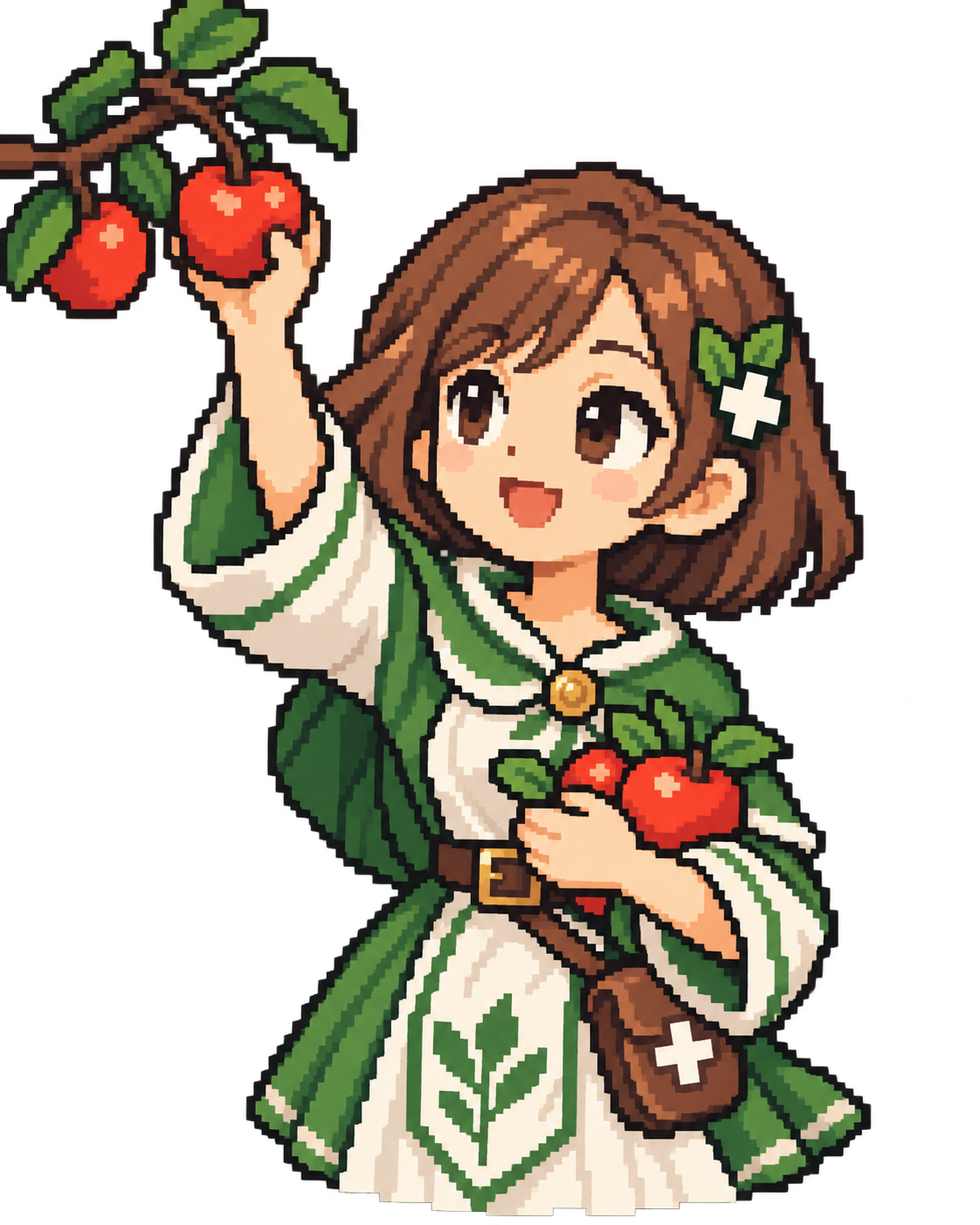 果物を採取するミナ