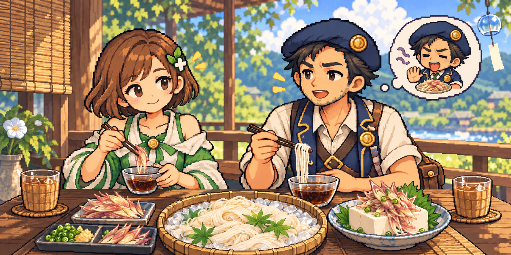 みょうがの食材紹介イラスト