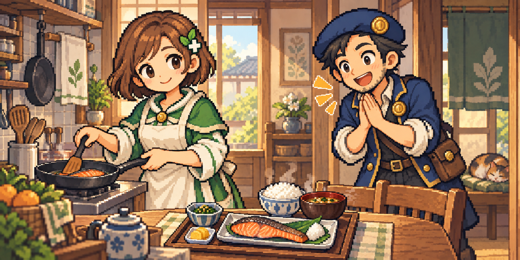 塩鮭の食材紹介イラスト