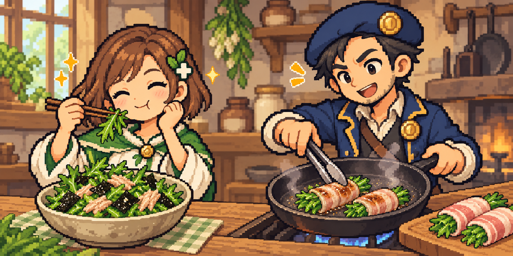 水菜の食材紹介イラスト