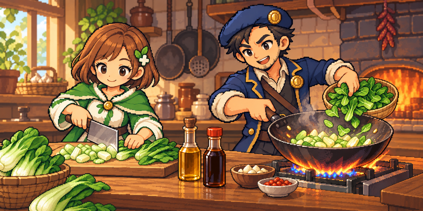 チンゲン菜の食材紹介イラスト