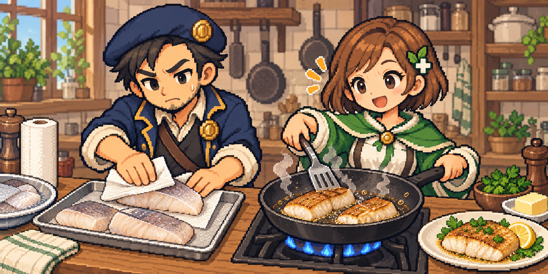 冷凍鱈の食材紹介イラスト