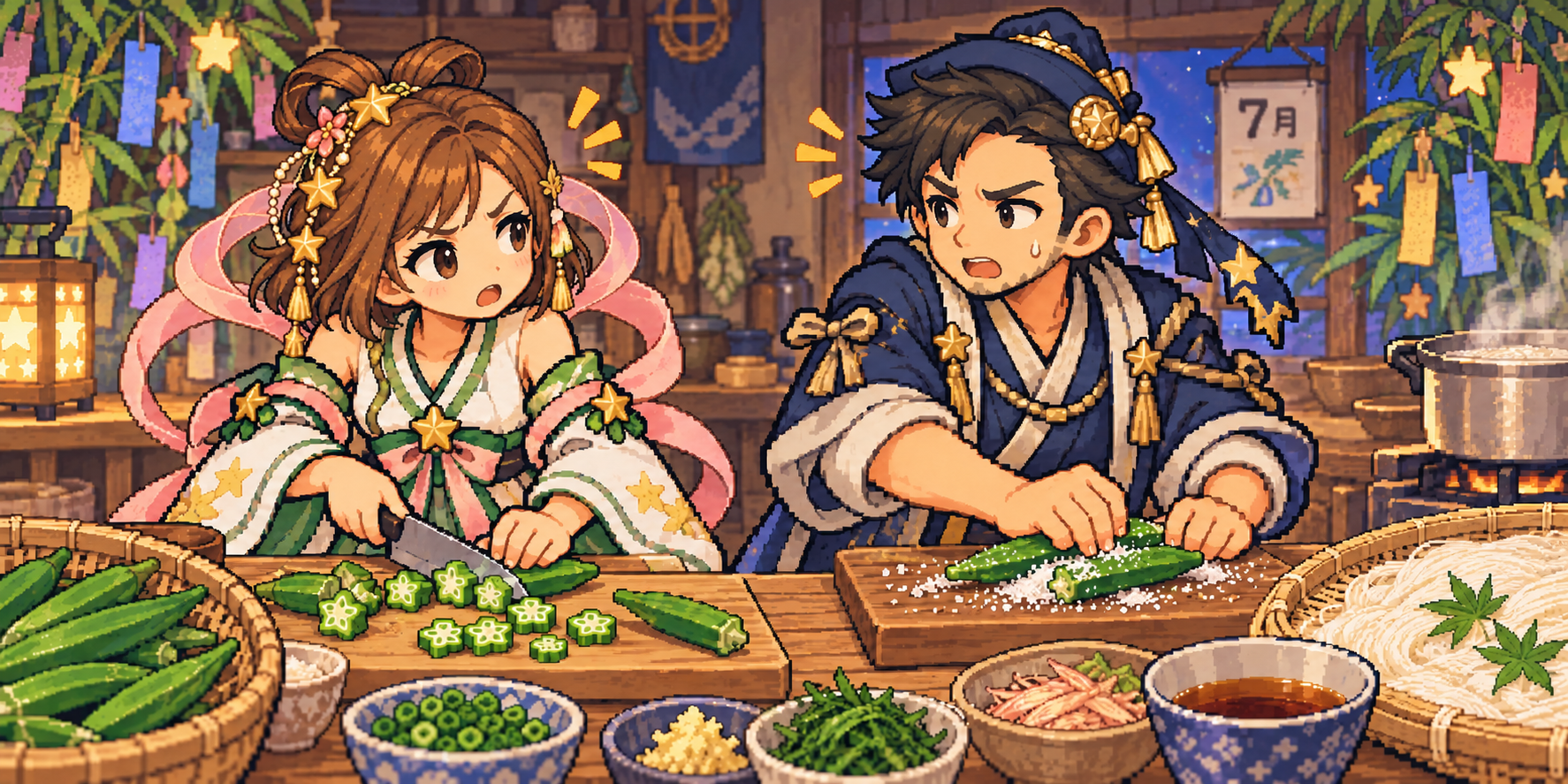 オクラの食材紹介イラスト