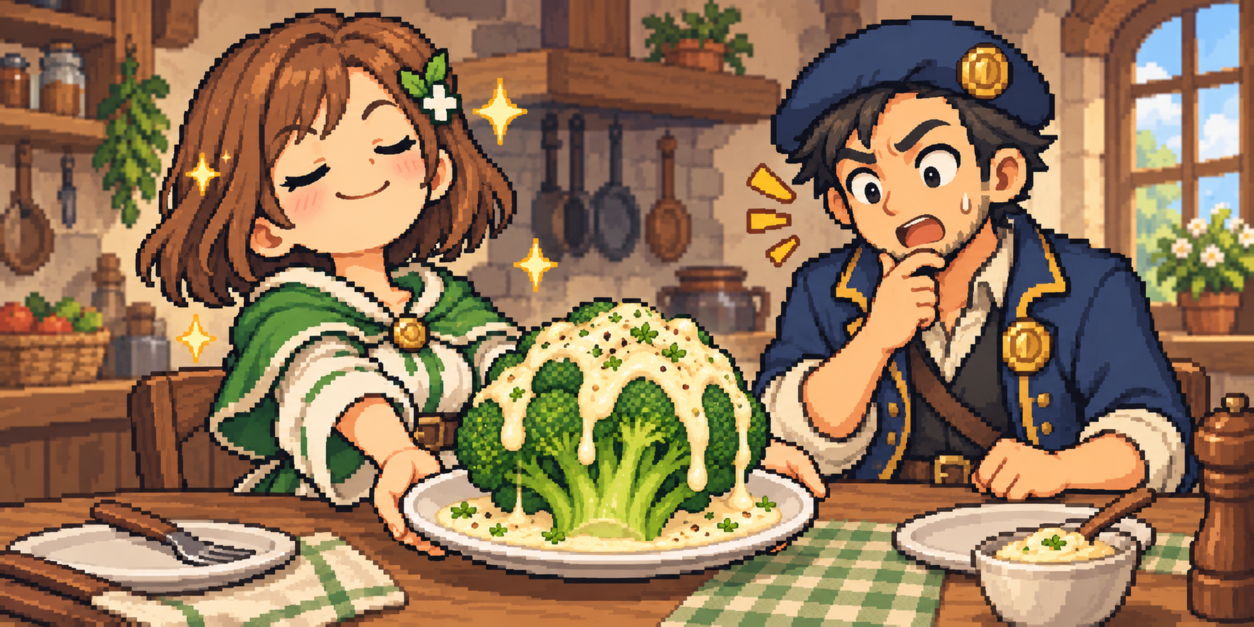 生ブロッコリーの食材紹介イラスト