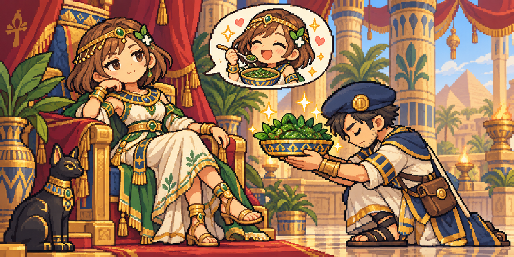 モロヘイヤの食材紹介イラスト