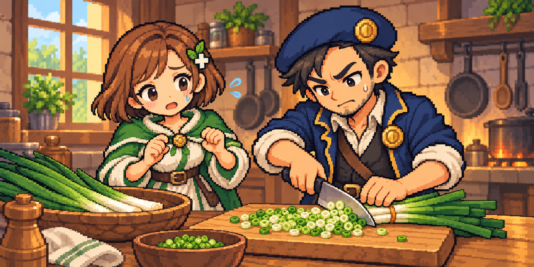 青ネギの食材紹介イラスト