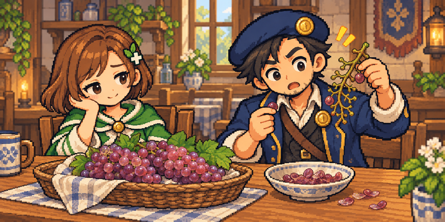 デラウェアの食材紹介イラスト