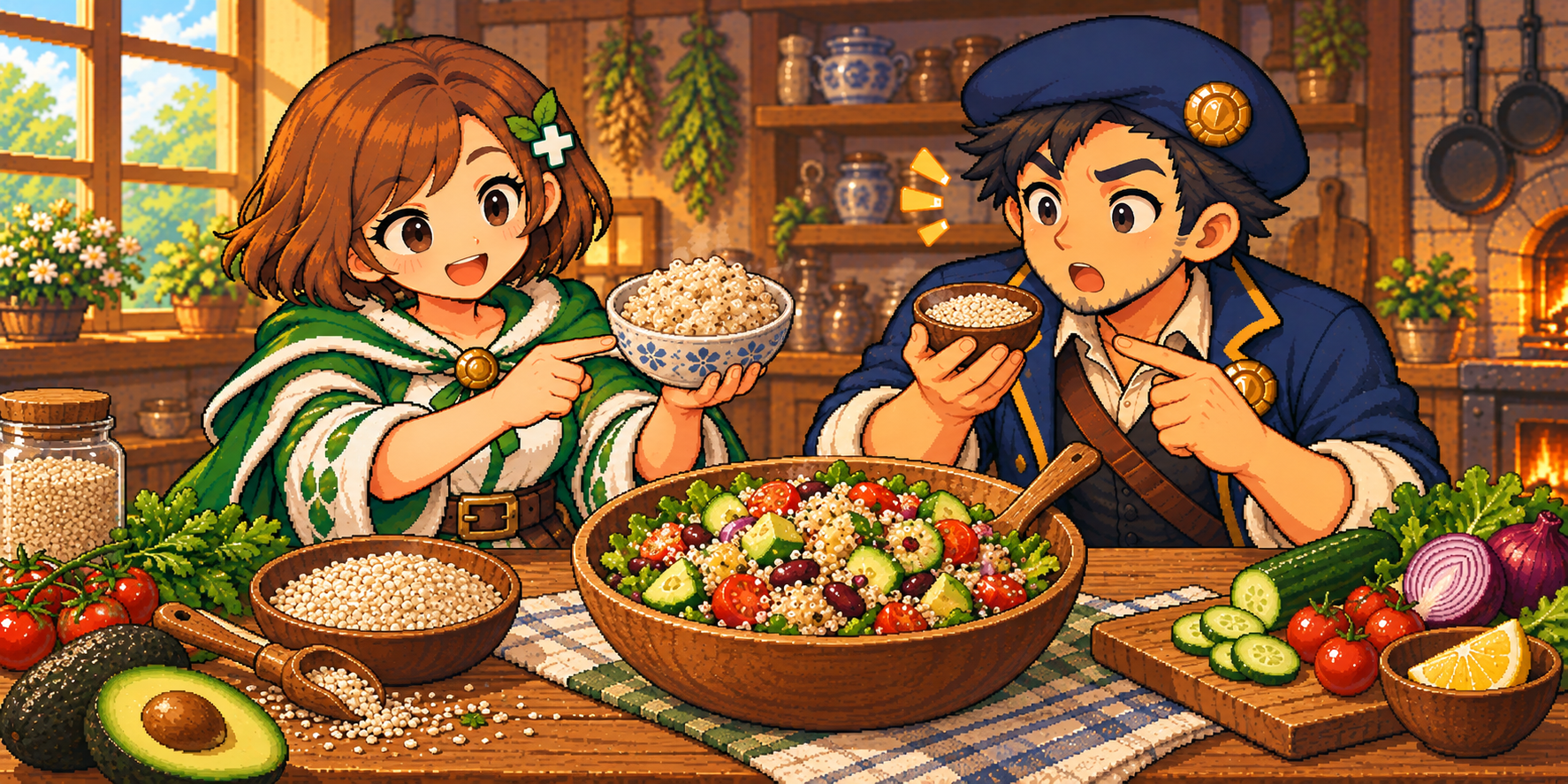 キヌアの食材紹介イラスト