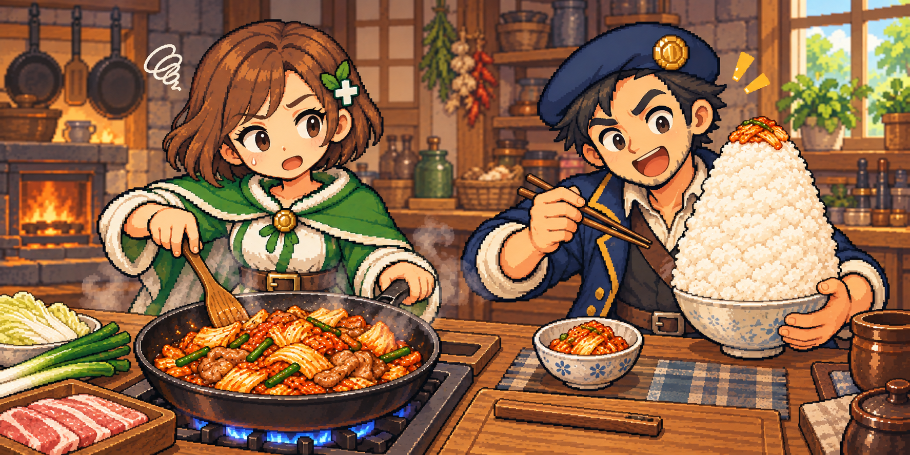 白菜キムチの食材紹介イラスト
