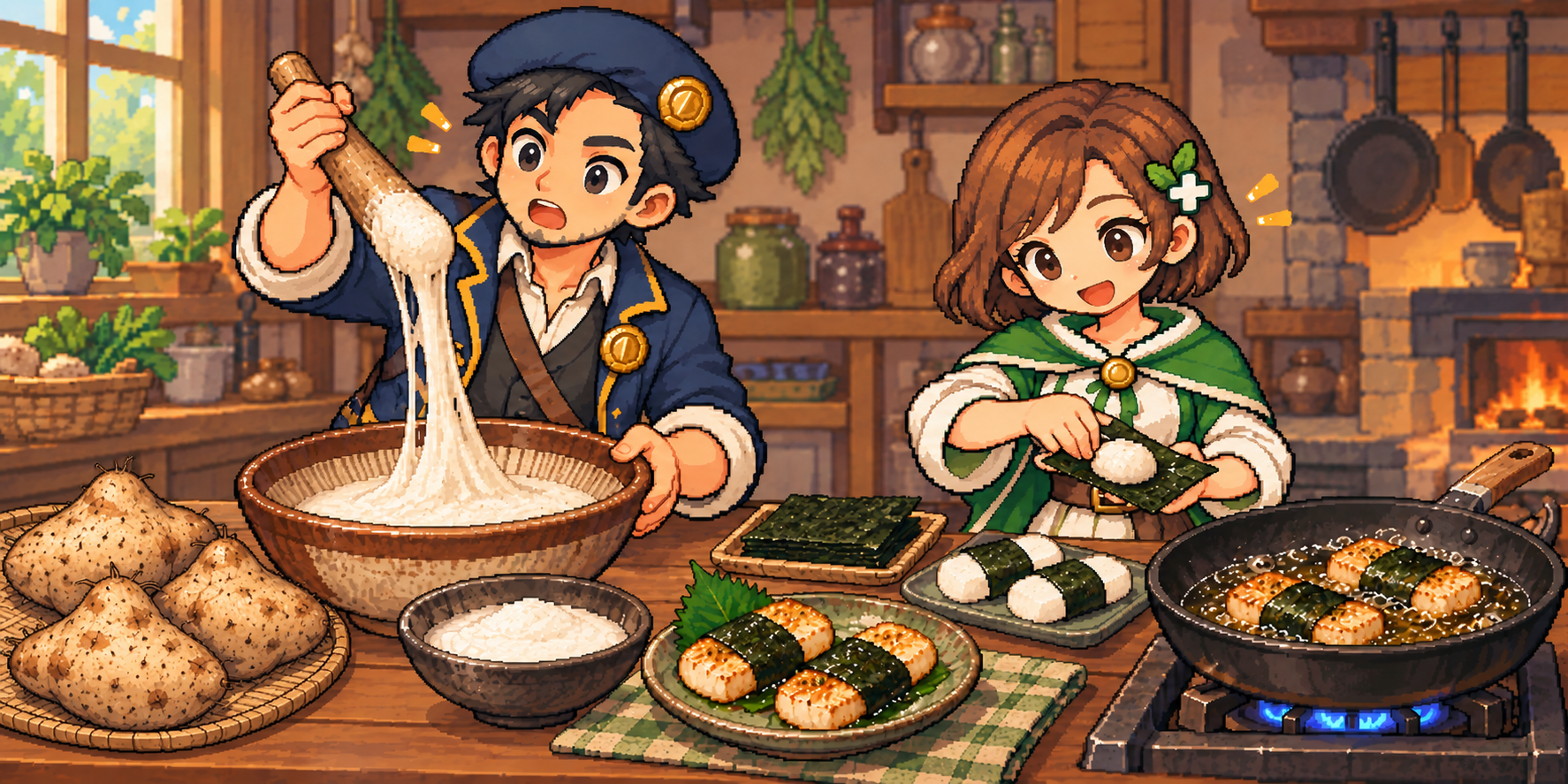 大和芋の食材紹介イラスト