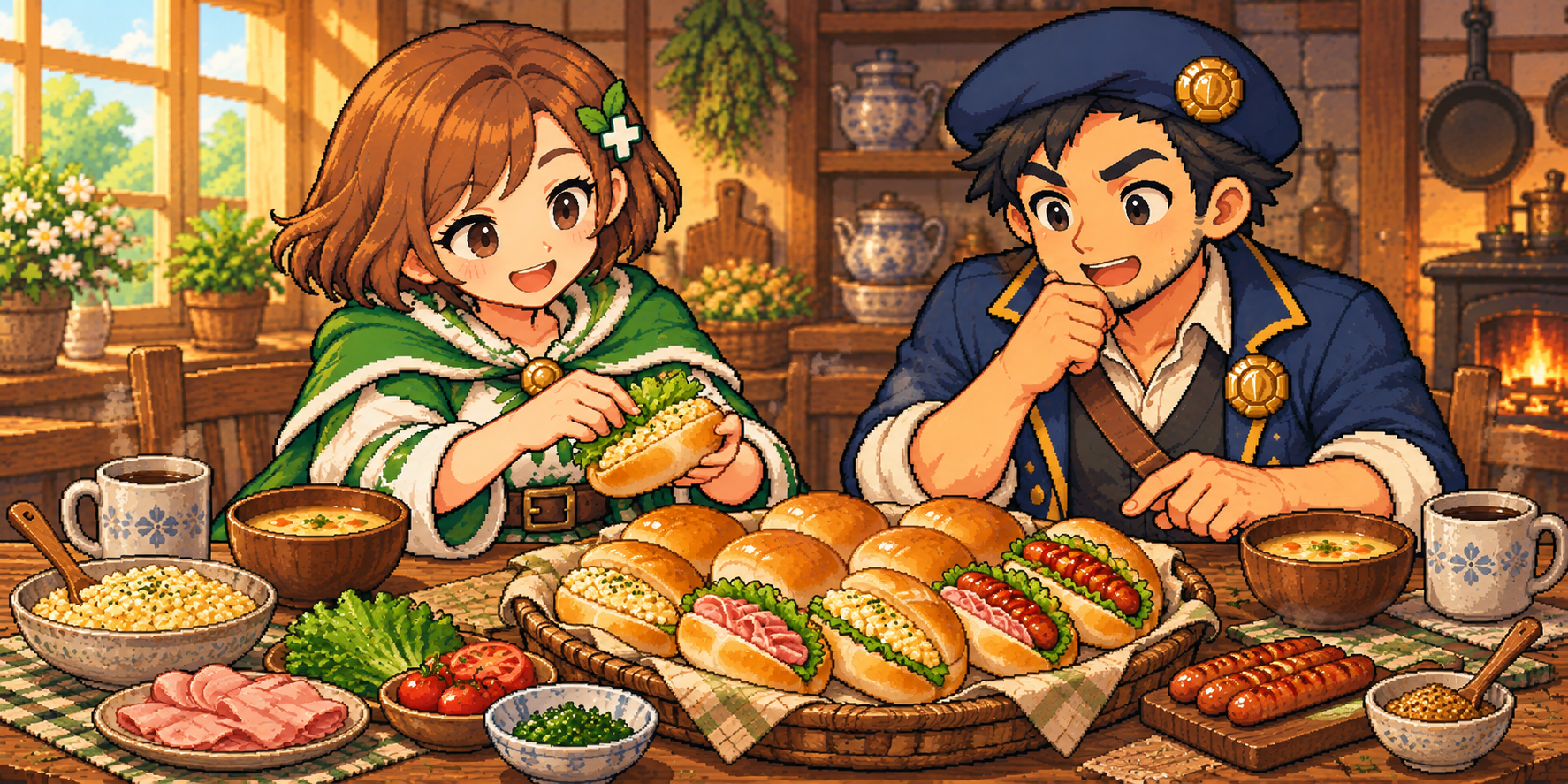 ロールパンの食材紹介イラスト
