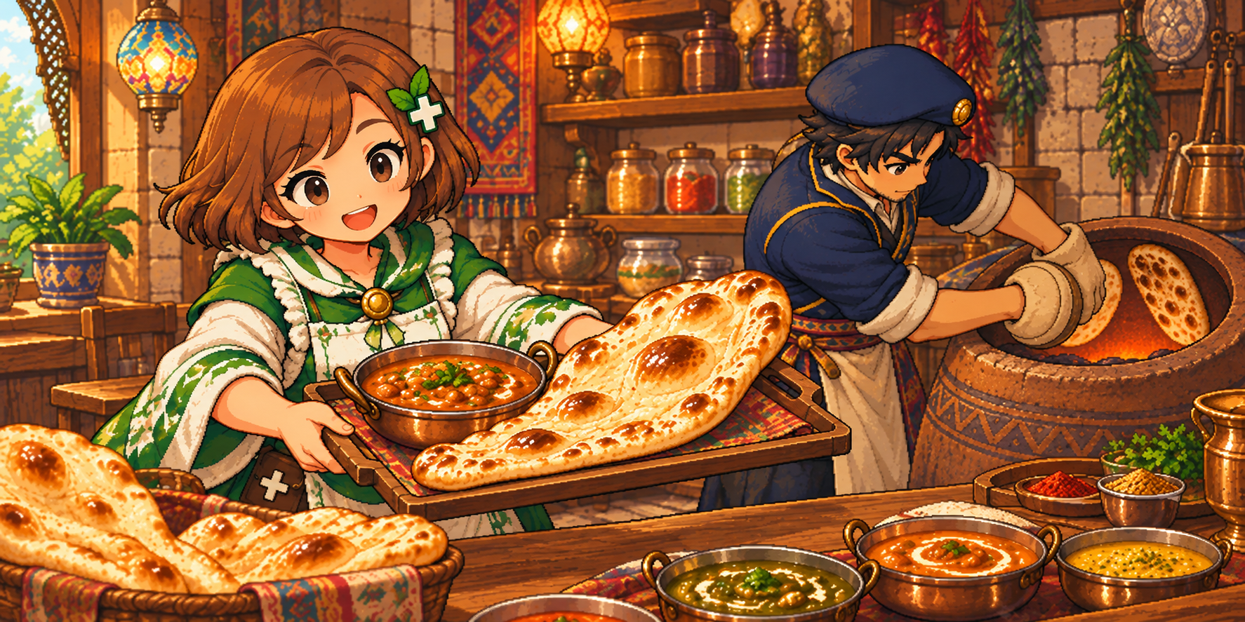 ナンの食材紹介イラスト