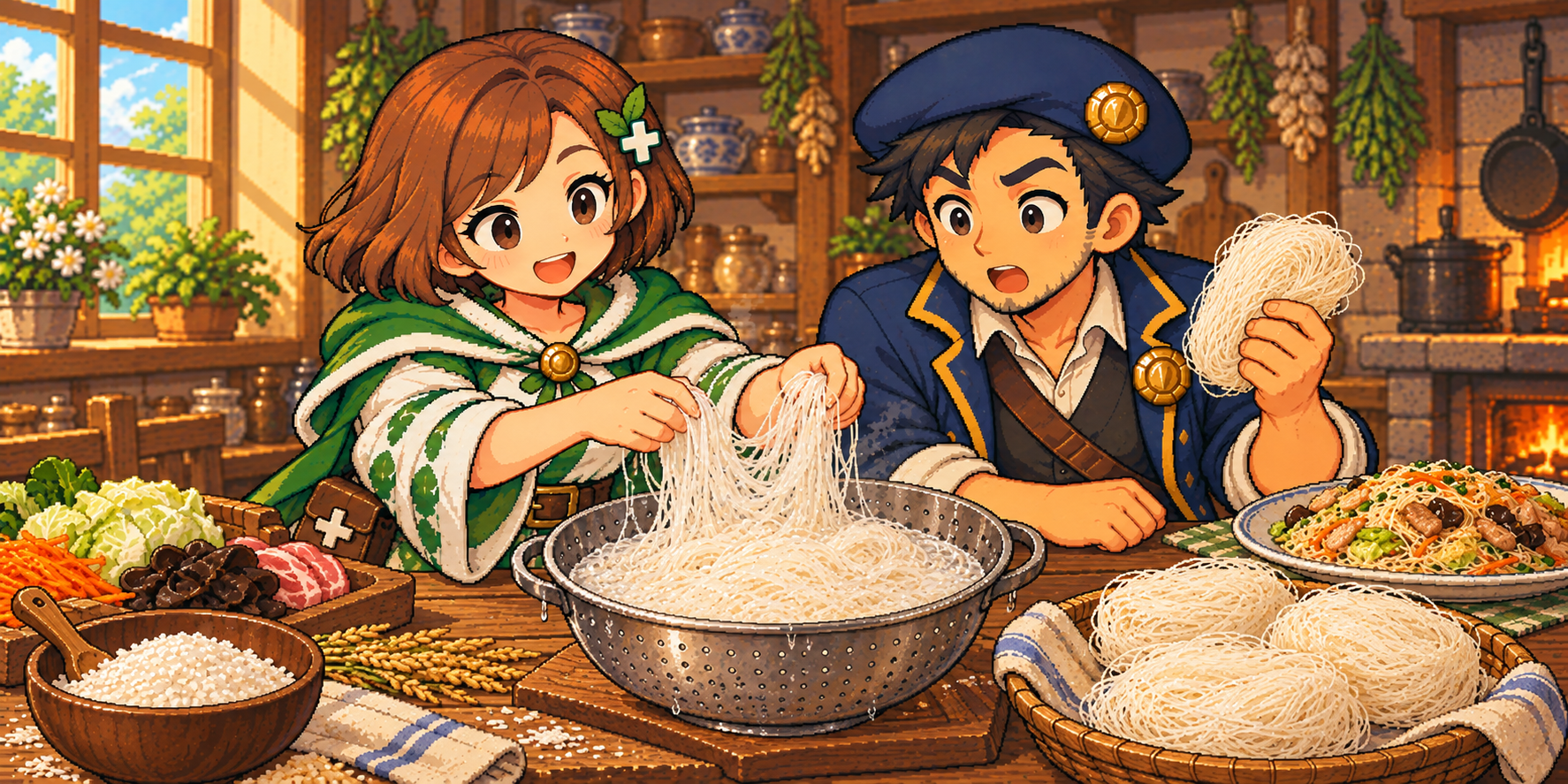 ビーフンの食材紹介イラスト