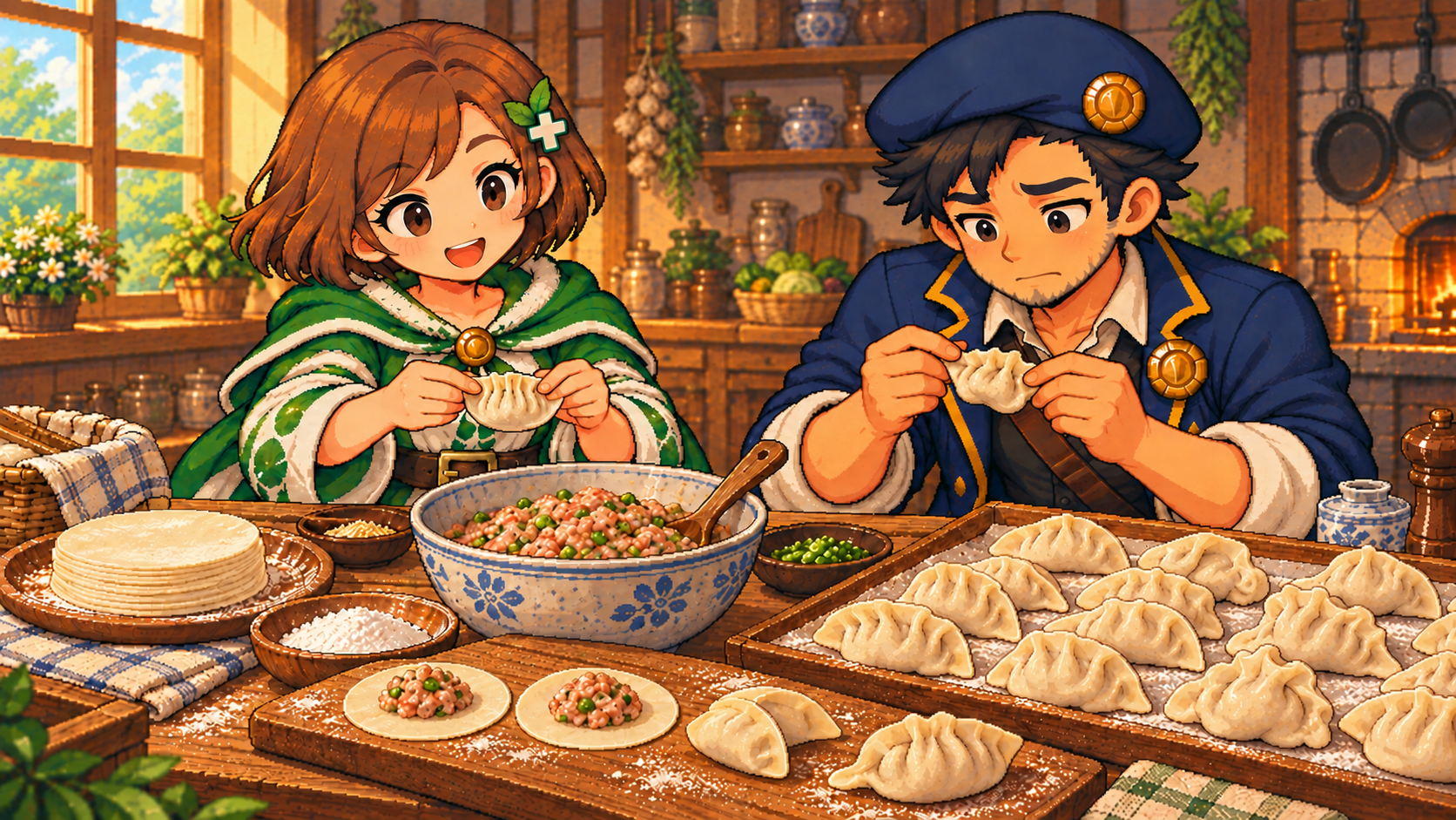 餃子の皮の食材紹介イラスト