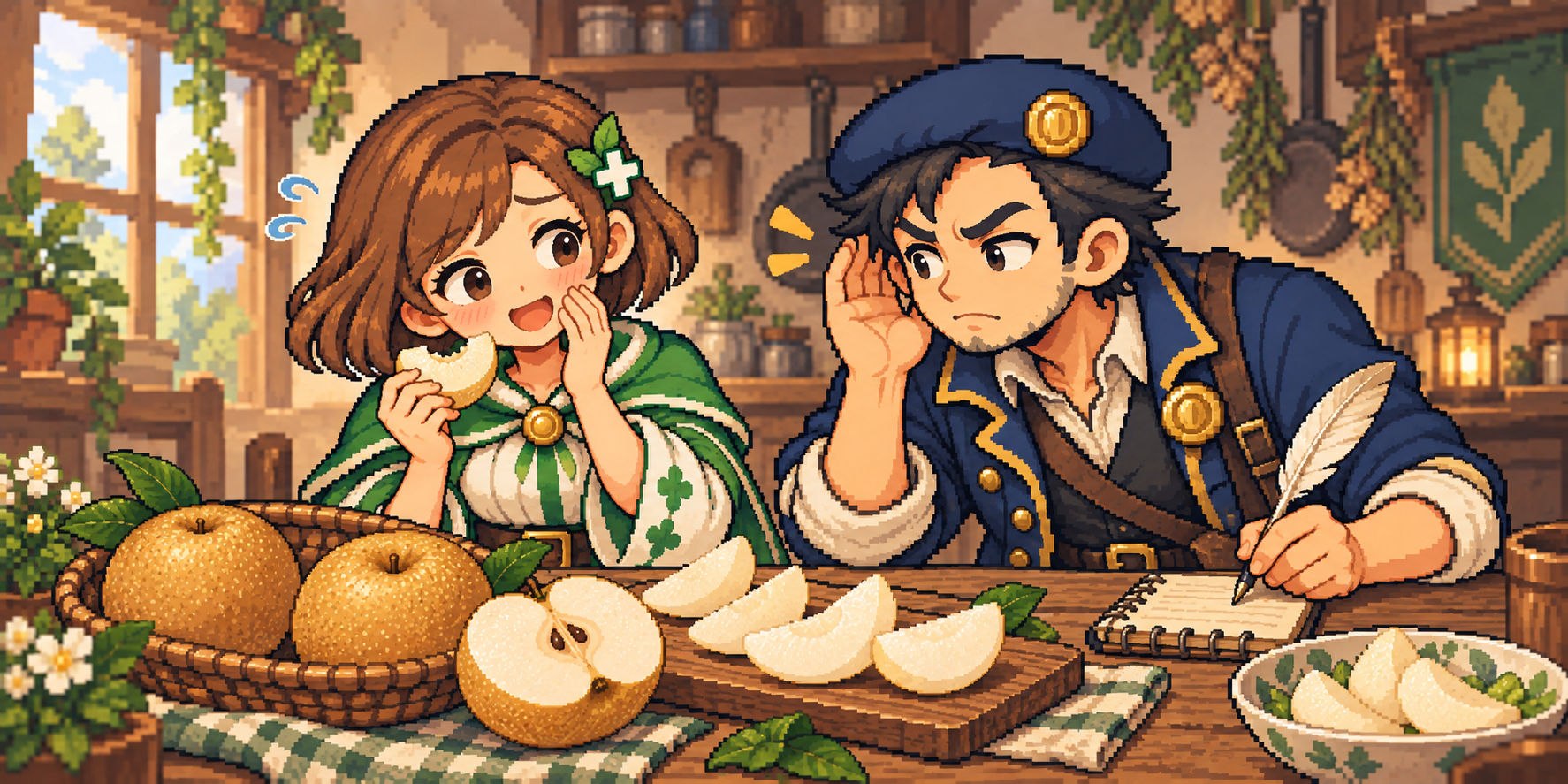 和梨の食材紹介イラスト