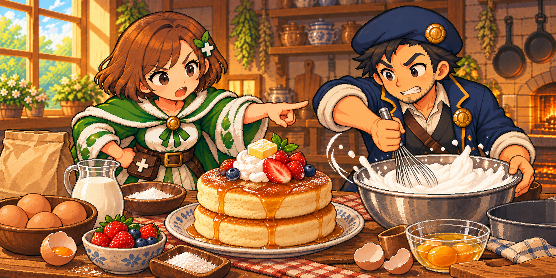 ホットケーキミックスの食材紹介イラスト