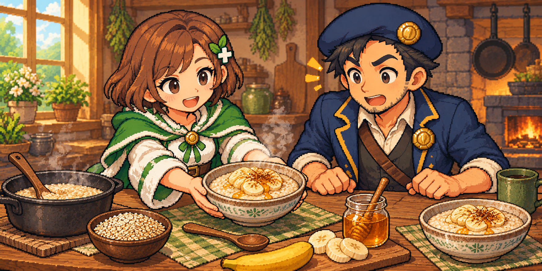 クイックオーツの食材紹介イラスト