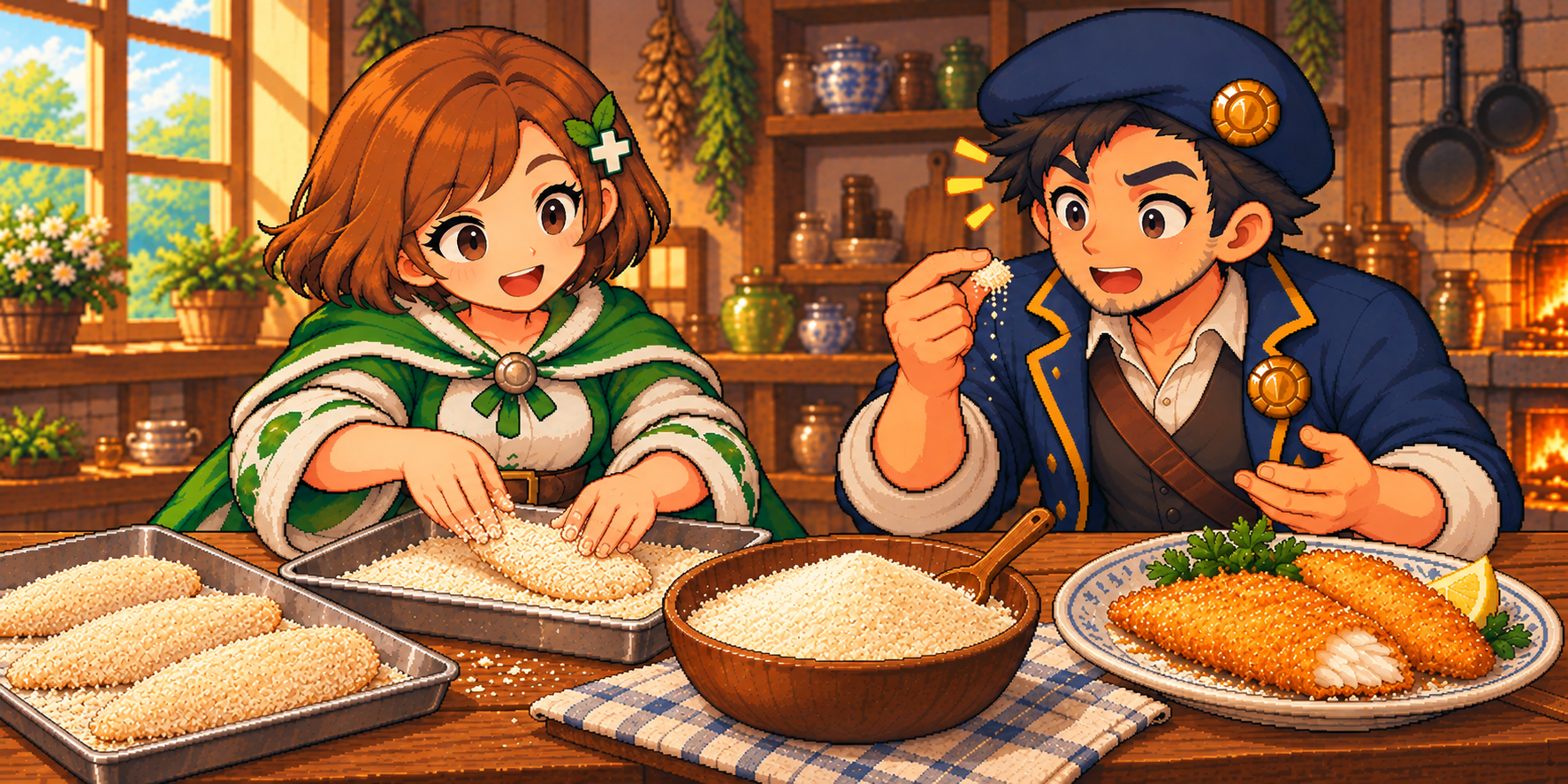 乾燥パン粉の食材紹介イラスト