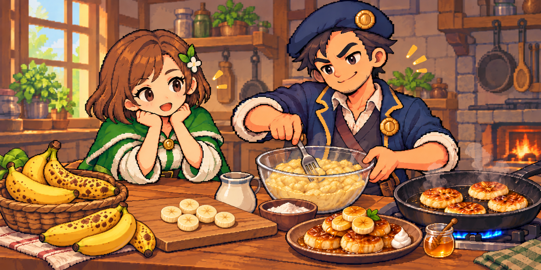 バナナの食材紹介イラスト