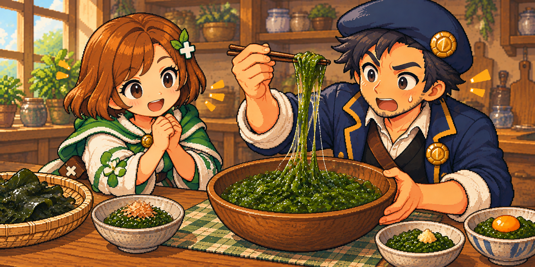 めかぶの食材紹介イラスト
