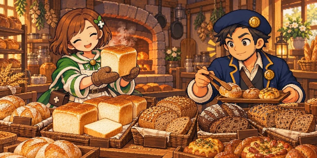 食パンの食材紹介イラスト