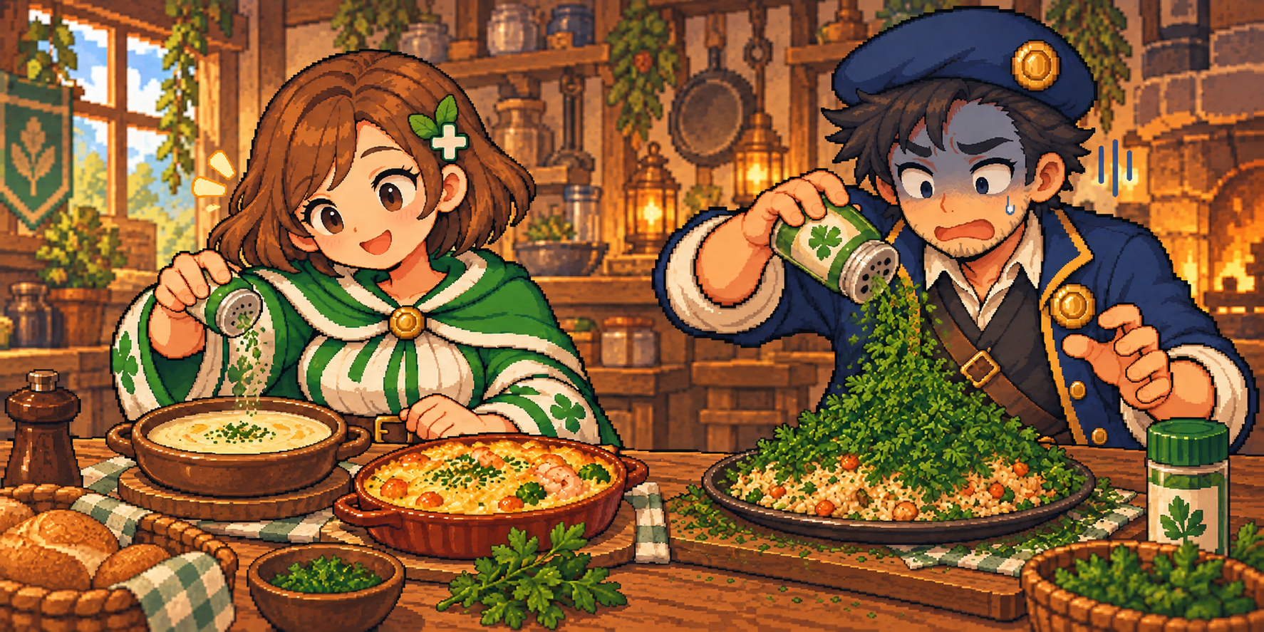 乾燥パセリの食材紹介イラスト