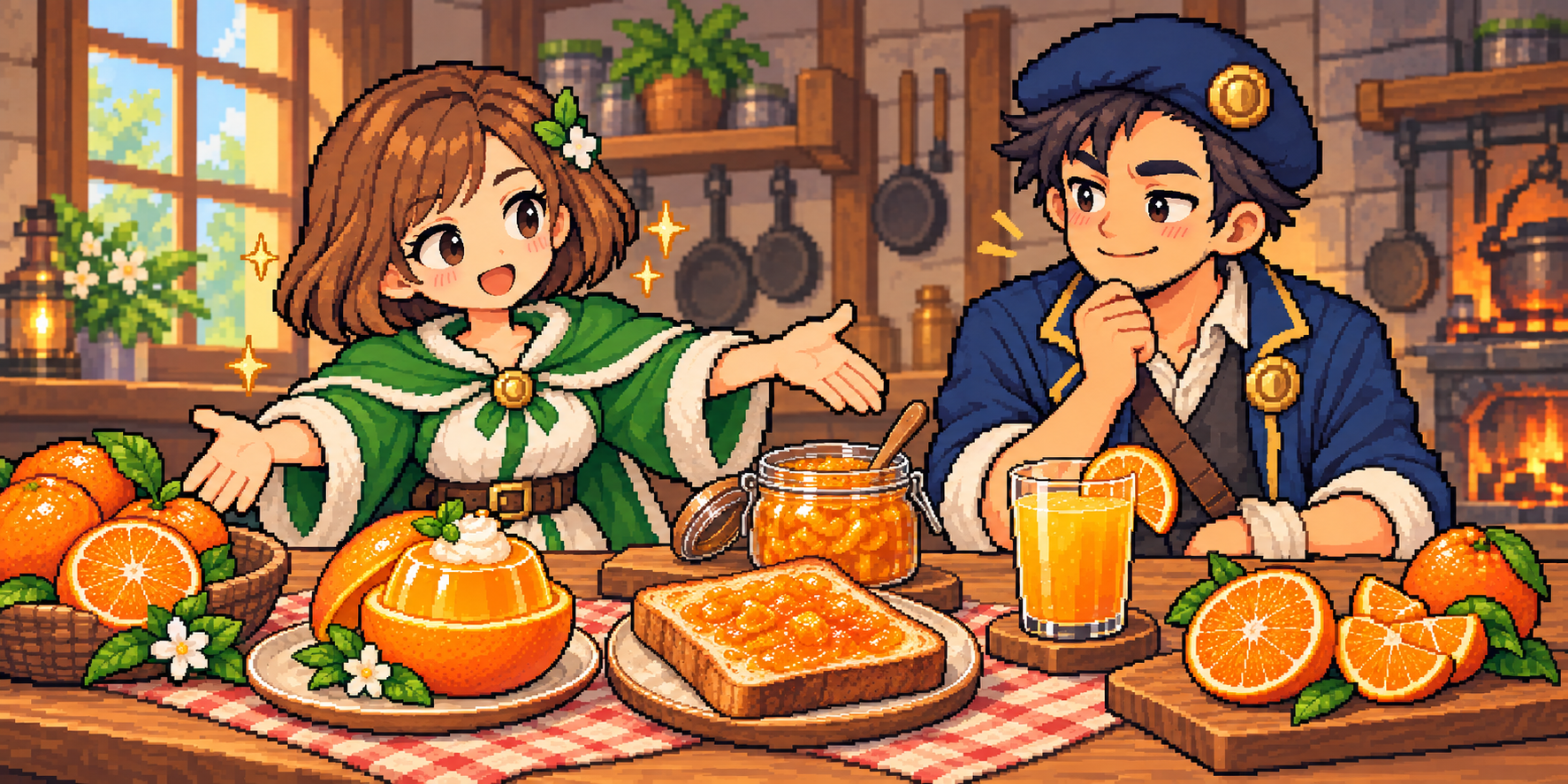 オレンジの食材紹介イラスト