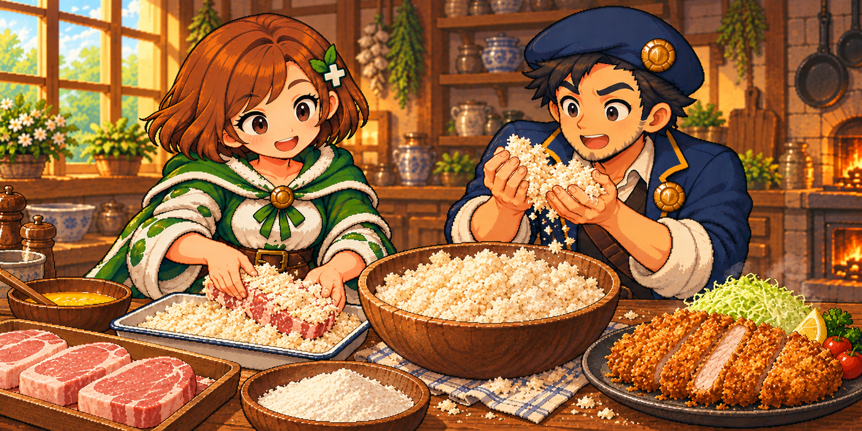 生パン粉の食材紹介イラスト