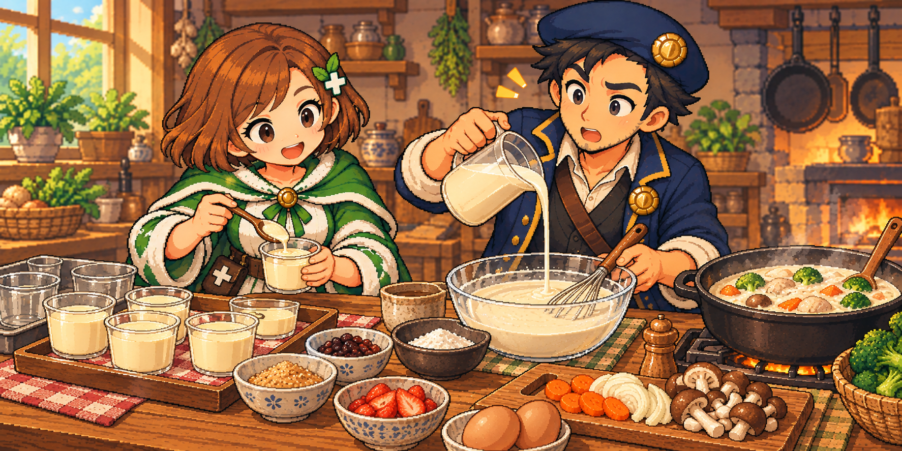 無調整豆乳の食材紹介イラスト