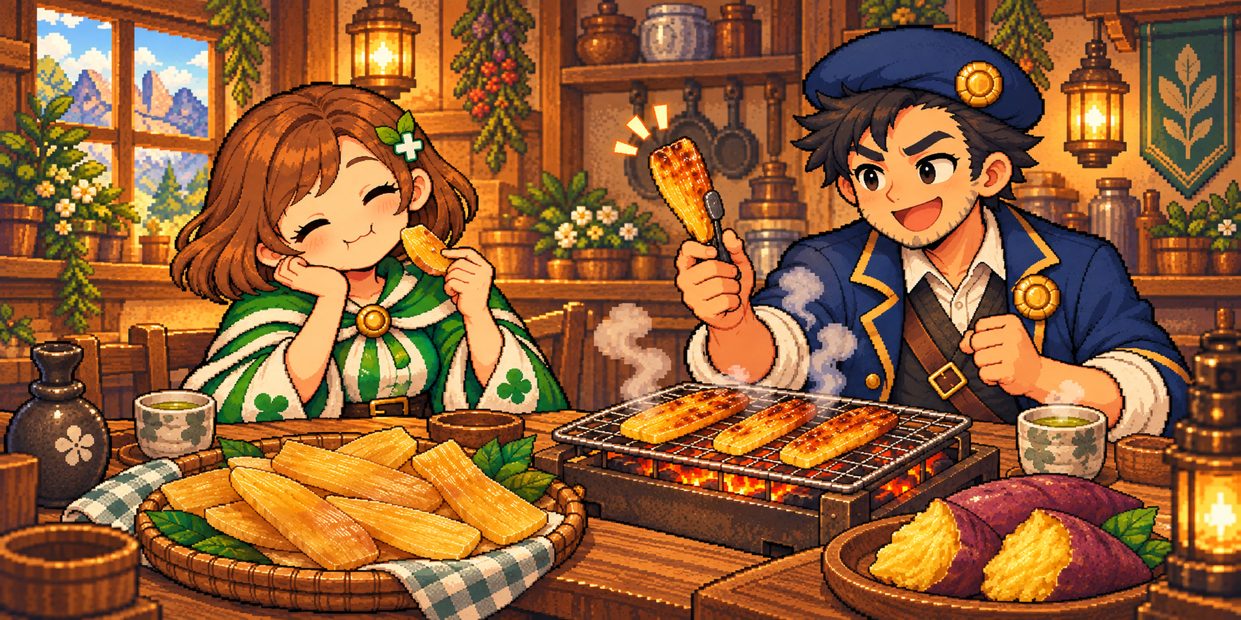 干し芋の食材紹介イラスト