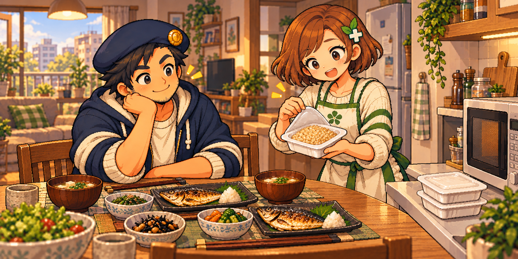 玄米パックご飯の食材紹介イラスト