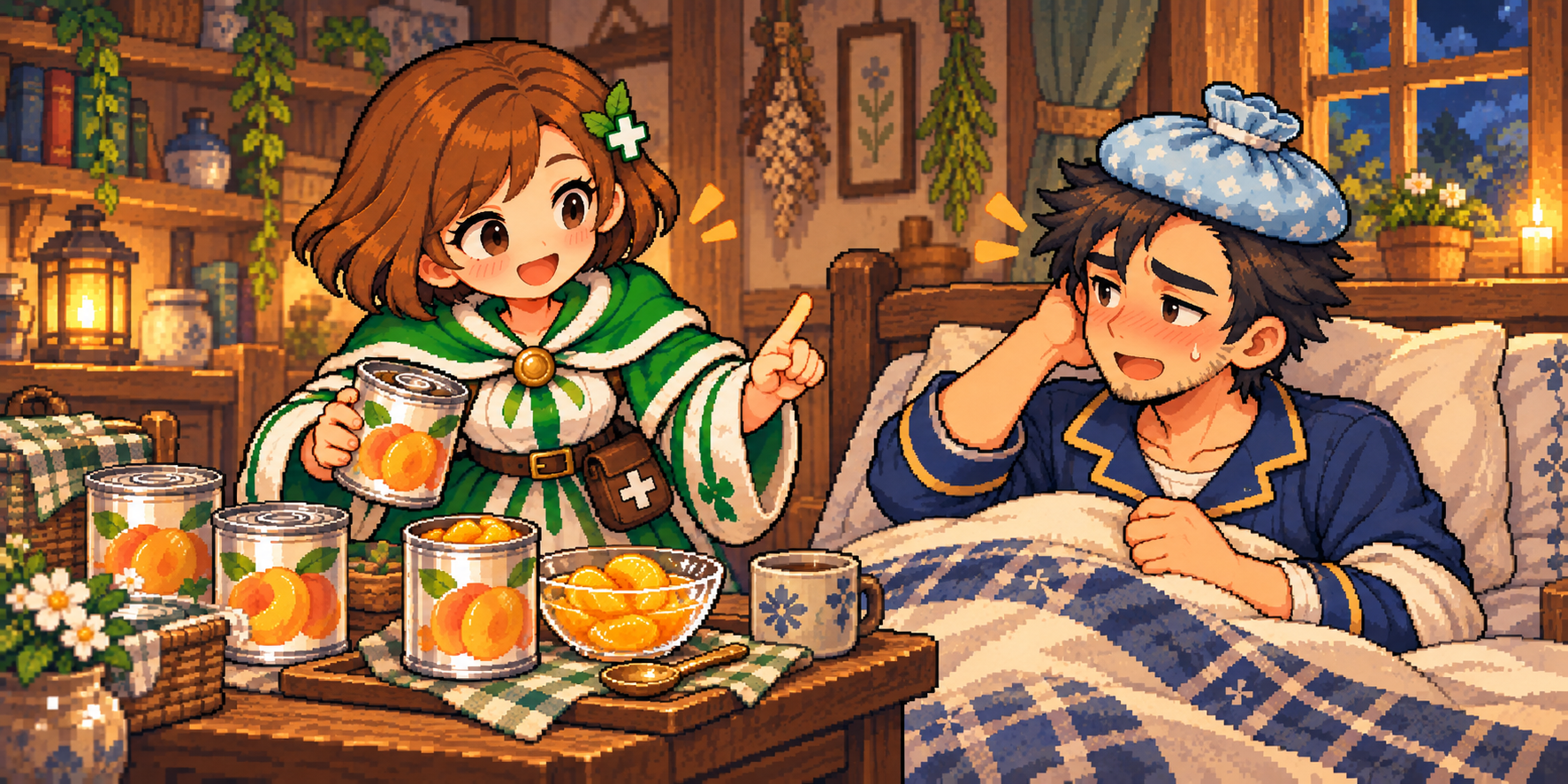 桃缶の食材紹介イラスト
