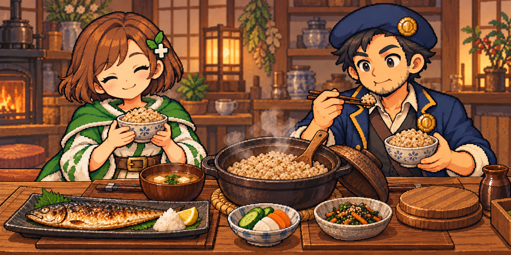 玄米の食材紹介イラスト