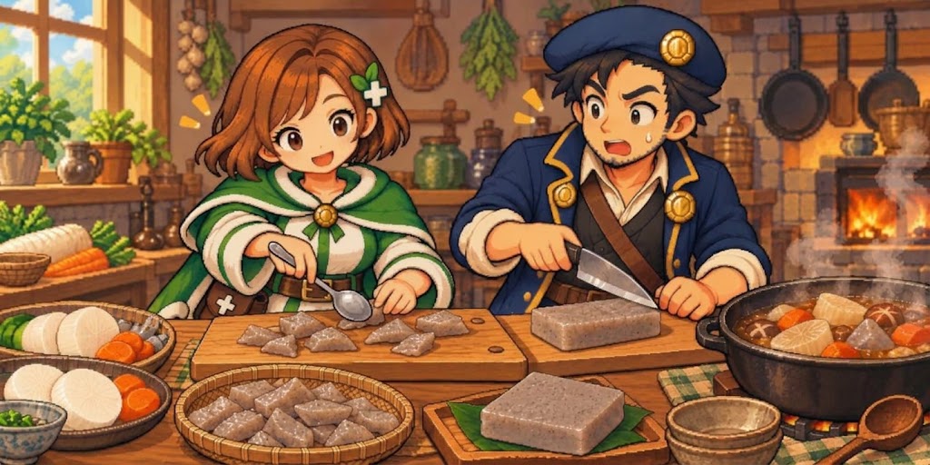 板こんにゃくの食材紹介イラスト
