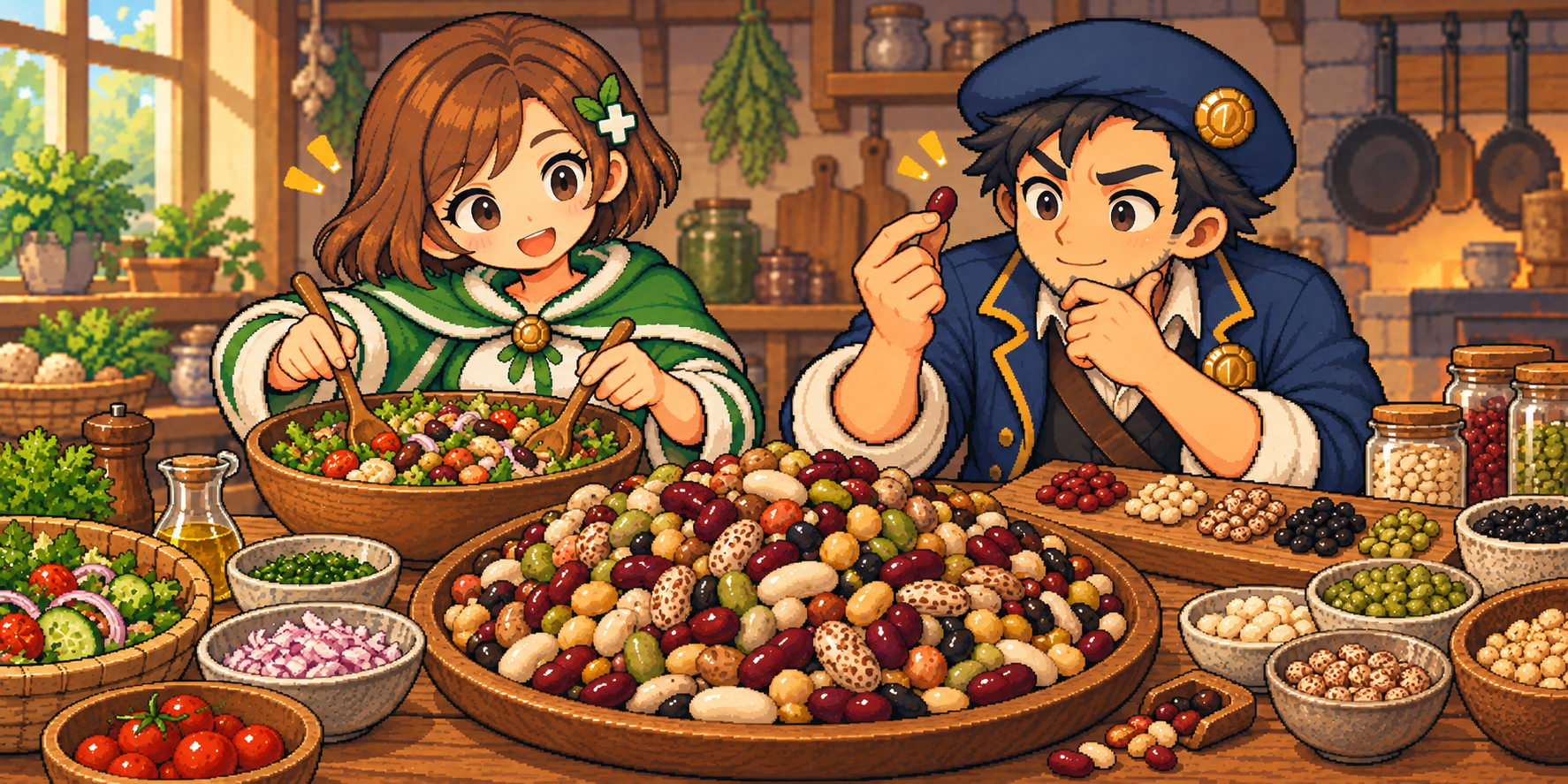 ミックスビーンズの食材紹介イラスト