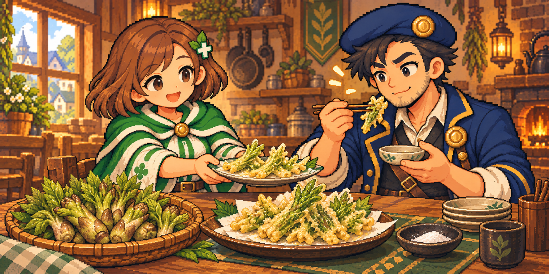 タラの芽の食材紹介イラスト